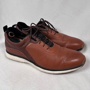 Johnston & Murphy XC4 Golf Shoes Mens 14M Brown Leather Waterproof Spikeless